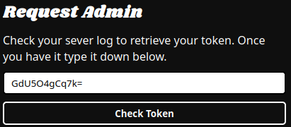 redeeming admin token